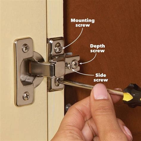 old cabinet door hinges adjustment